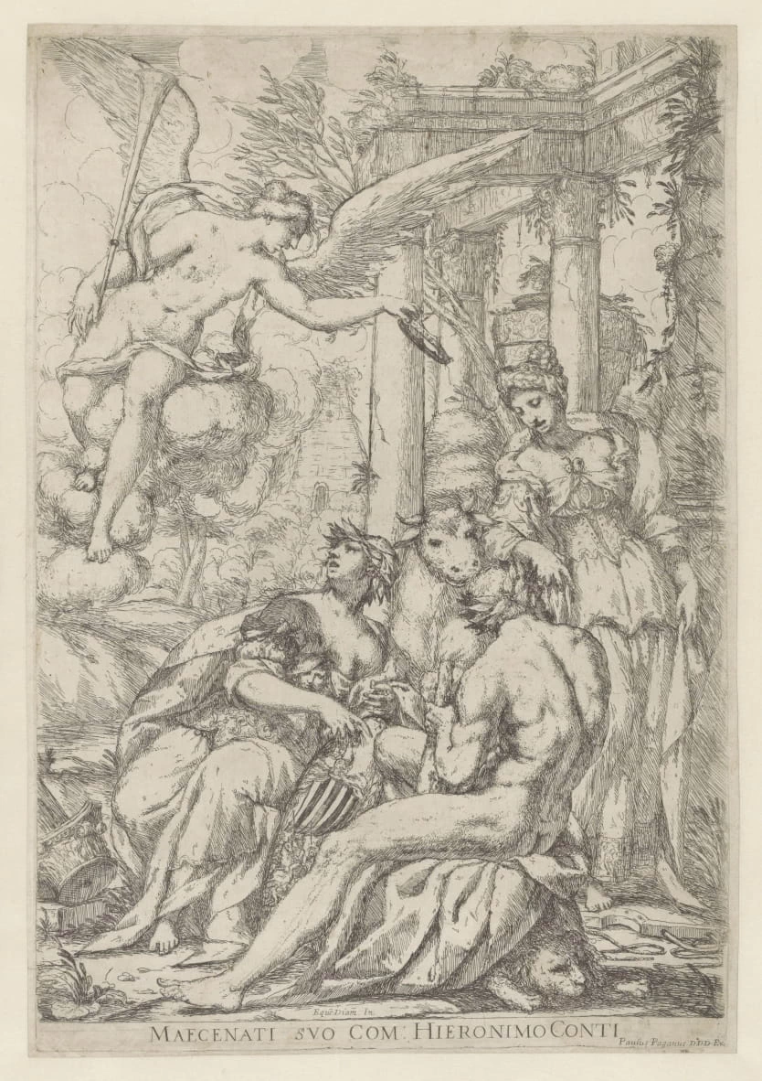  51-Paolo Pagani-Studio per Allegoria con la Fama, Ercople e l'Europa-Rijks Museum, Amsterdam 